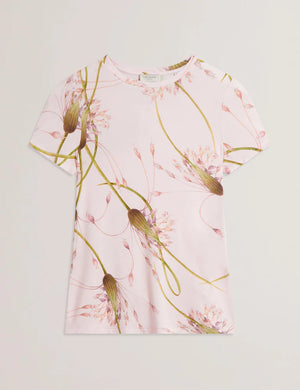 Lexiii printed fitted tee in pink