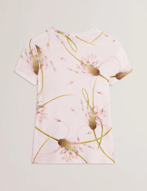 Lexiii printed fitted tee in pink