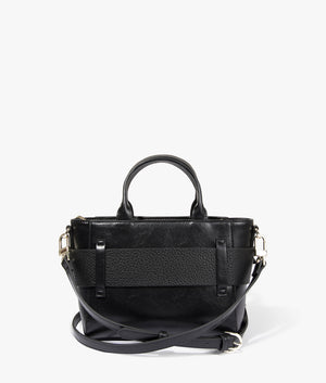 Jimsie mini knot bow bag in black by Ted Baker. EQVVS WOMEN Back Angle Shot.