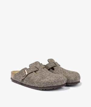 Boston wool clog in cocoa