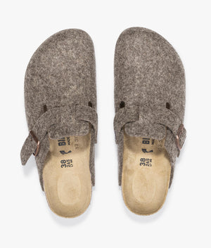 Boston wool clog in cocoa