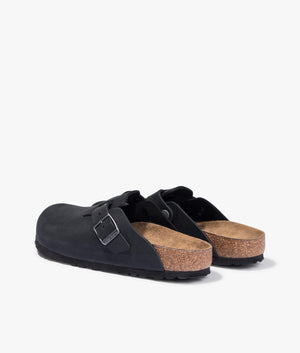 Boston natural leather oiled in black