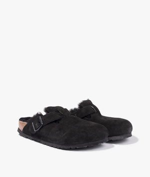 Boston shearling suede in black