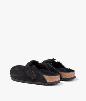 Boston shearling suede in black