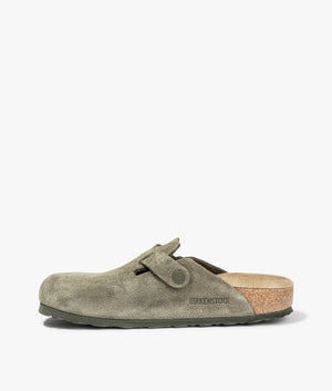 Boston suede clog in Thyme