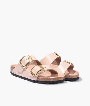 Arizona big buckle natural patent leather in new beige
