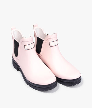 Mallow ankle wellingtons in silver peony & black
