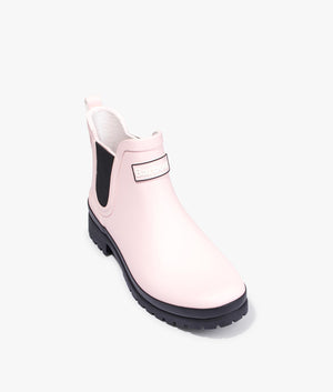 Mallow ankle wellingtons in silver peony & black