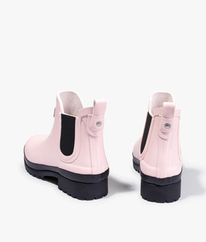 Mallow ankle wellingtons in silver peony & black