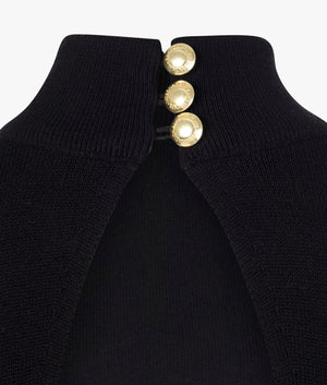 Velocete midi knit dress in black