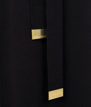 Velocete midi knit dress in black