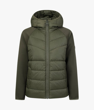 Scout quilted sweat jacket in envy