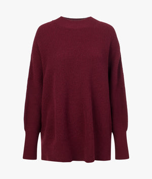 Benson knit in dark garnet