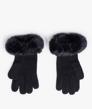Mallory knitted gloves in black