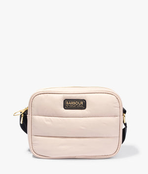 International monaco quilted crossbody in oat