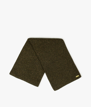 Estoril beanie and scarf set in envy olive