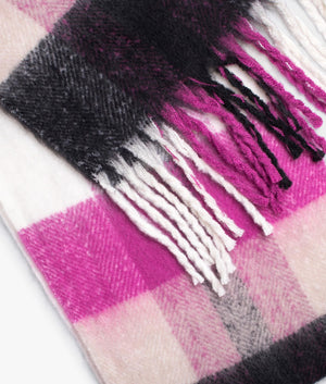 Clypse check scarf in fuchsia lily