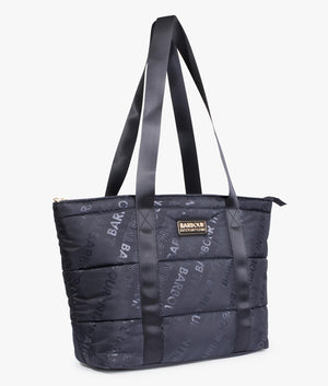 Monaco quilted tote in black