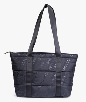 Monaco quilted tote in black