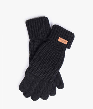 Saltburn knitted glove in black