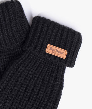 Saltburn knitted glove in black