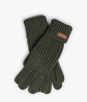 Saltburn knitted glove in olive