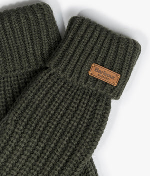 Saltburn knitted glove in olive