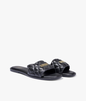 Kinghorn quilted slide in black