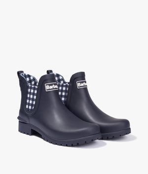 Wilton ankle wellington in navy check