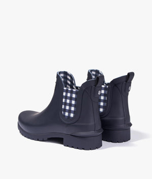Wilton ankle wellington in navy check