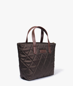 Miniquilted tote bag in olive