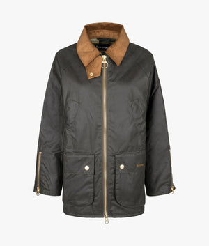Esther wax jacket in archive olive