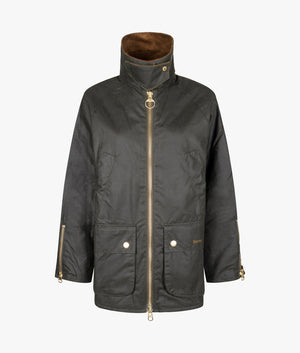 Esther wax jacket in archive olive