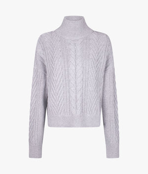 Barbour Beatrix knit in grey marl EQVVS Womens1