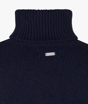 Beatrix cable knitted dress in navy