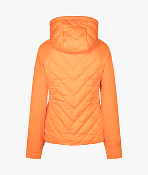 Dakota quilted sweat jacket in mandarin