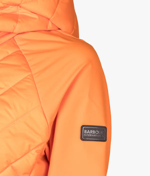 Dakota quilted sweat jacket in mandarin