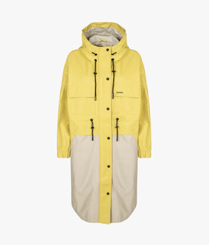 Evie showerproof parka in limeade