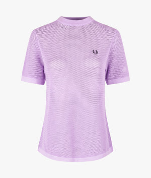 Open kint tee shirt in ultraviolet