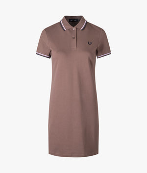 Twin tipped dress in brick