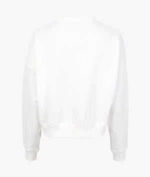 Branded sweatshirt in snow white
