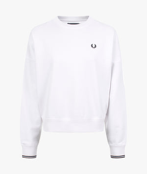 Tipped sweatshirt in white