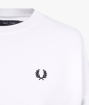 Tipped sweatshirt in white