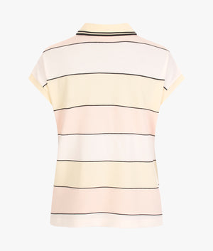 Striped keyhole polo in ice cream