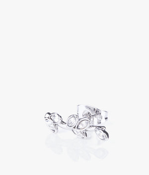 Senia serpentine crystal stud earrings in silver
