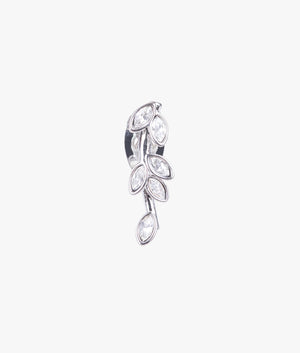 Senia serpentine crystal stud earrings in silver