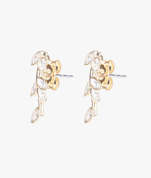 Senia serpentine crystal studs in gold