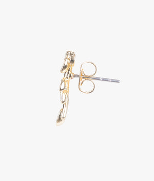 Senia serpentine crystal studs in gold