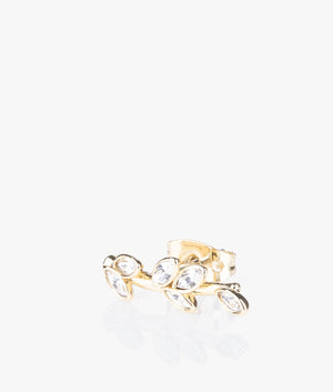 Senia serpentine crystal studs in gold
