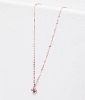 Soltell solitaire sparkle crystal pendant in rose gold and vintage rose